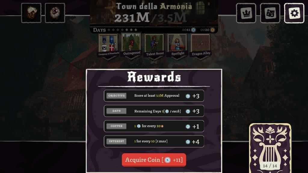 Rewards — Town della Armonia